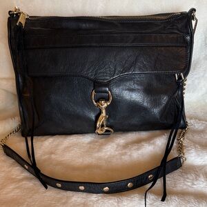 Rebecca Minkoff "Mac Daddy" Leather Crossbody Bag - Black